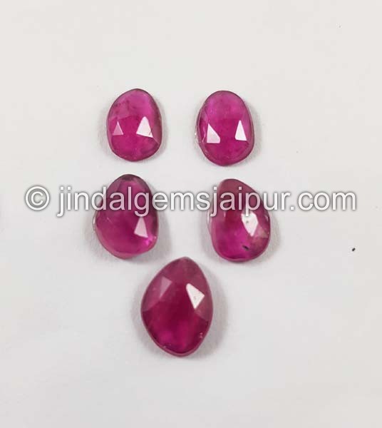 Rubellite Rose Cut Slices